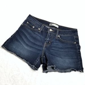 Levi cutoff stretch denim jean shorts size 4